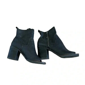 Lucky Brand Lk-Kamren Black Ankle Peep Toe Bootie Size 8.5